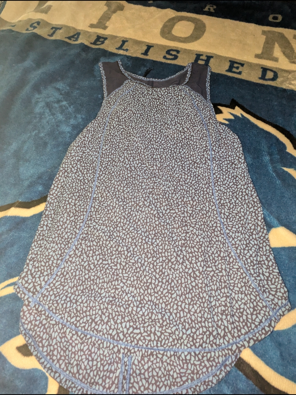lululemon athletica Women's Patterned Blue Active Tank
